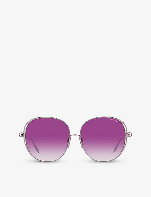 DITA: D4000431 Arohz round-frame metal sunglasses
