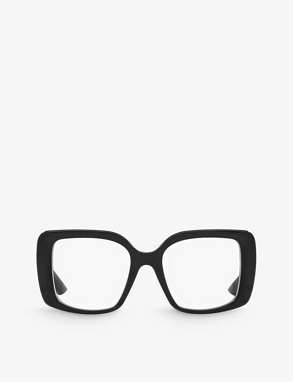 Dita Womens D4000426 Adabrah Square-frame Acetate Eye Glasses In Black