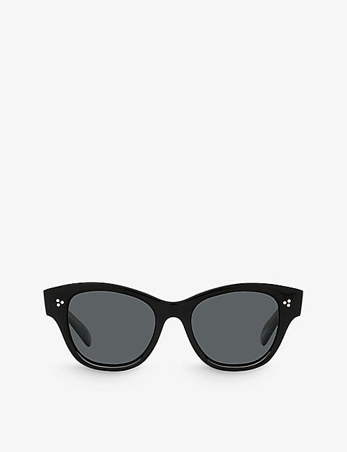 OLIVER PEOPLES: OV5490SU Eadie rectangle-frame acetate sunglasses