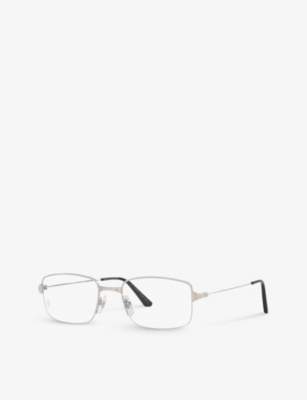 Cartier Womens 6l001658 Ct0406o Rectangle-frame Titanium Glasses