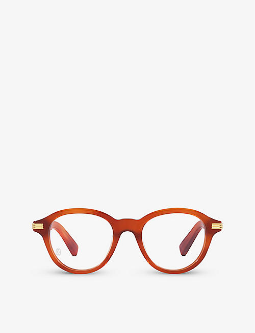 CARTIER: 6L001665 CT0419O rectangle-frame acetate glasses