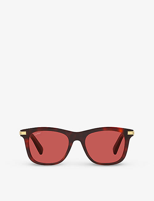 CARTIER: CT0396S square-frame acetate sunglasses
