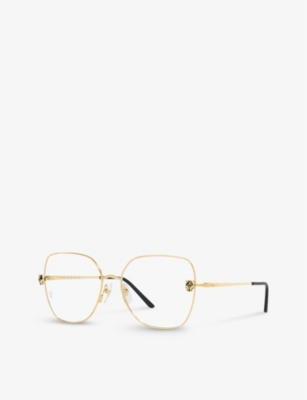 CARTIER: CT0417O rectangle-frame metal optical glasses