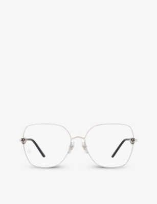 CARTIER: 6L001650 CT0417O rectangle-frame metal sunglasses
