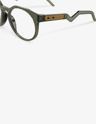 Shop Oakley Women's Ox8139 Hstn Round-frame Acetate Optical Glasses