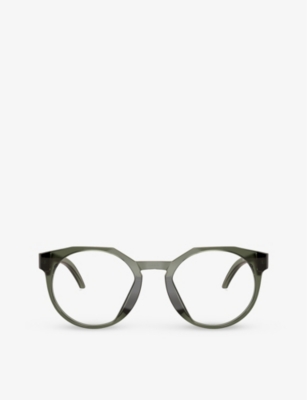 OAKLEY: OX8139 HSTN round-frame acetate optical glasses
