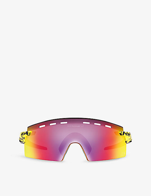OAKLEY: OO9235 Encoder Strike rectangle-frame acetate sunglasses