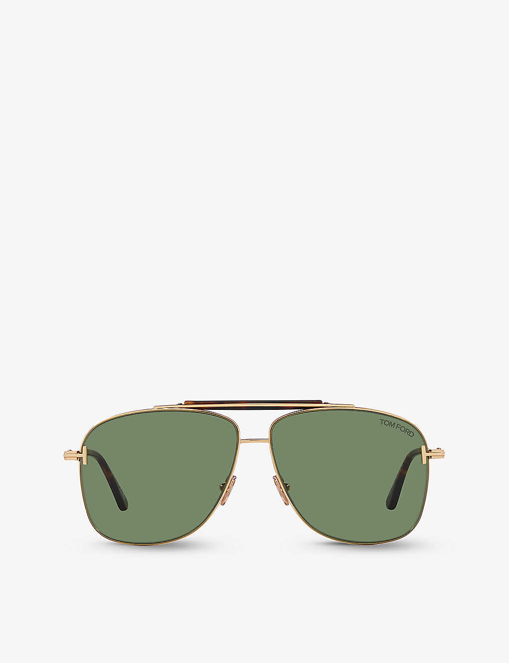 Tom Ford Womens Tr001628 Jaden Aviator-frame Metal Sunglasses