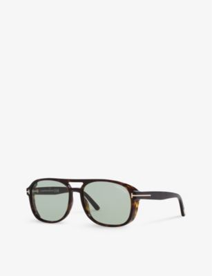 Shop Tom Ford Men's Tr001630 Rosco Square-frame Cr39 Sunglasses