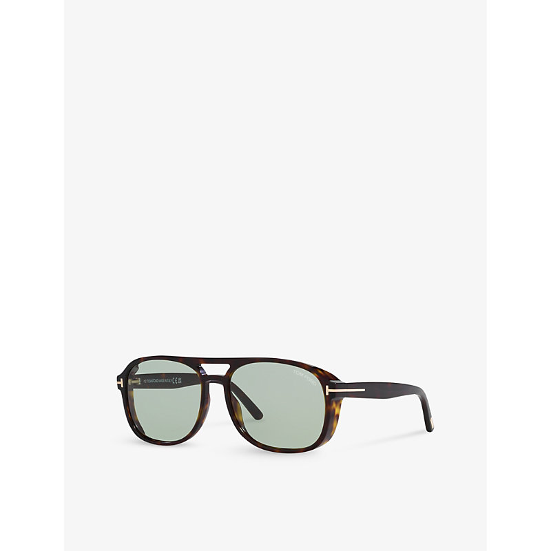 Shop Tom Ford Men's Tr001630 Rosco Square-frame Cr39 Sunglasses