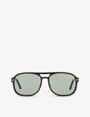 Shop Tom Ford Men's Tr001630 Rosco Square-frame Cr39 Sunglasses