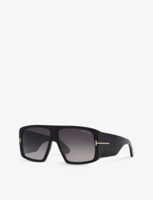 Tom Ford Womens Tr001642 Raven Rectangle-frame Acetate Sunglasses