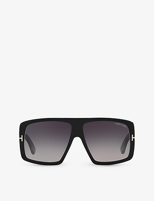 TOM FORD: TR001642 Raven rectangle-frame acetate sunglasses