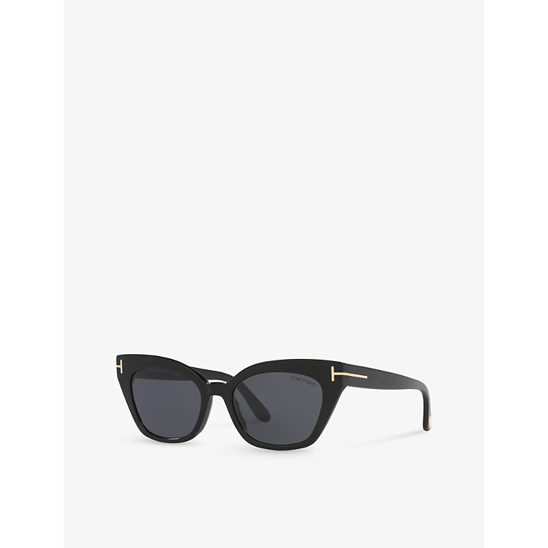 Shop Tom Ford Women's Tr001638 Juliette Cat Eye-frame Acetate Sunglasses