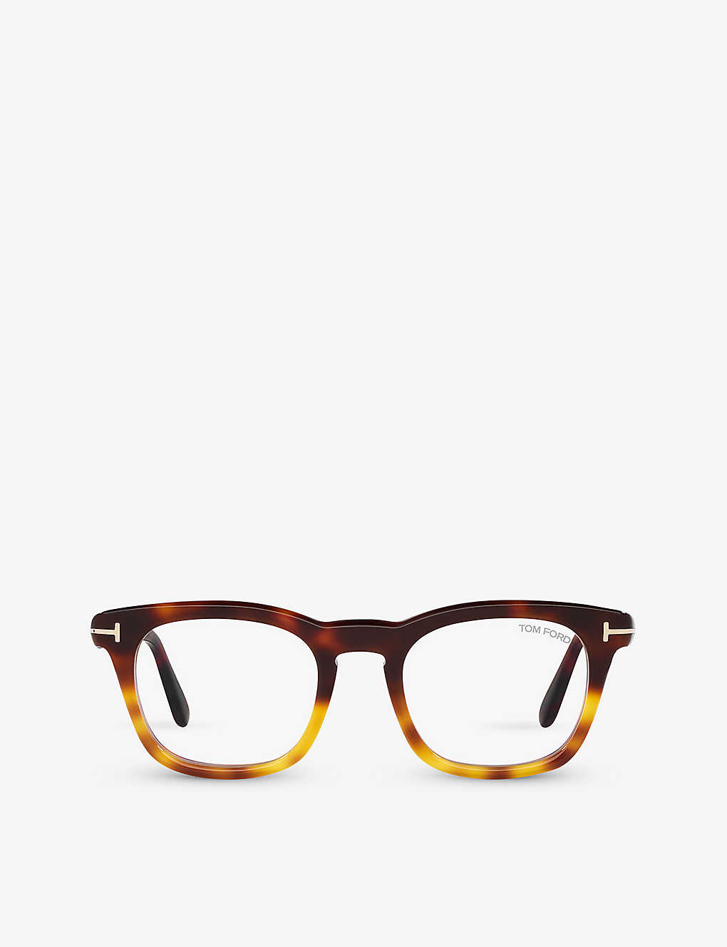 Tom Ford Womens Ft5870 Rectangle-frame Tortoiseshell Acetate Optical Glasses
