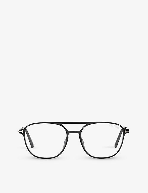 TOM FORD: TR001660 FT5874-B pilot-frame injected glasses