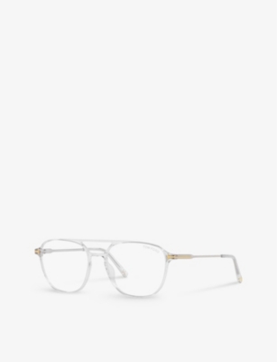 Tom Ford Womens Tr001660 Ft5874-b Pilot-frame Injected Glasses