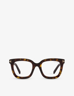 Tom Ford Womens Tr001663 Ft5880-b Square-frame Acetate Glasses