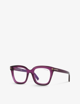 Tom Ford Womens Tr001663 Ft5880-b Square-frame Acetate Glasses