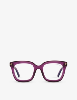 Tom Ford Womens Tr001663 Ft5880-b Square-frame Acetate Glasses