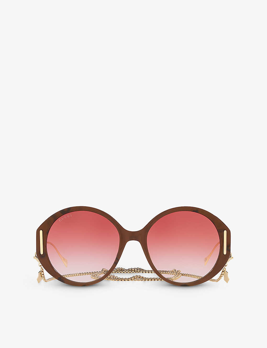 Gucci Womens Gg1202s Round-frame Acetate Sunglasses