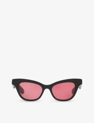Shop Dita Womens Am0381s Cat-eye Acetate Sunglasses
