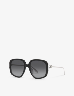 Shop Dita Mens Am0374s Rectangle Acetate Sunglasses