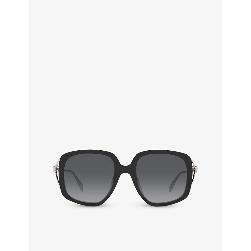 Dita Mens Am0374s Rectangle Acetate Sunglasses In Black