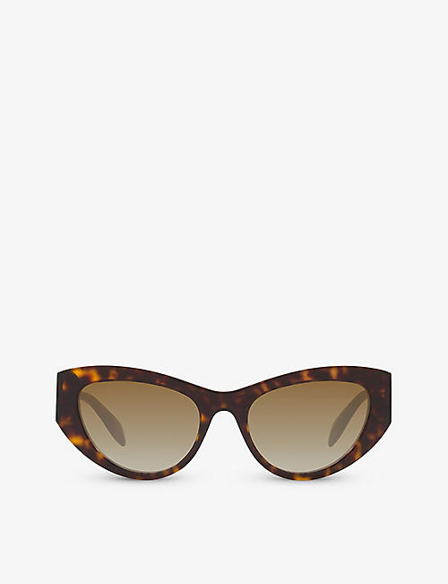 ALEXANDER MCQUEEN: AM0377S cat-eye frame acetate sunglasses
