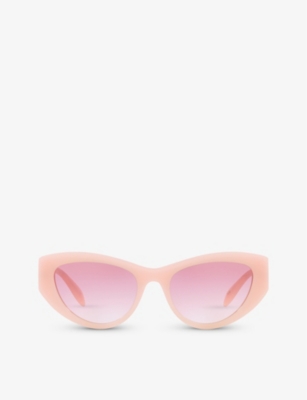 Shop Alexander Mcqueen Am0377s Cat-eye Acetate Sunglasses