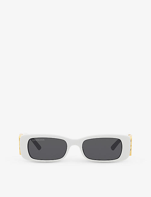 BALENCIAGA: BB0096S rectangular-frame acetate sunglasses