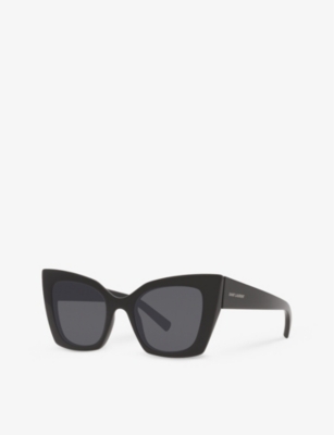 Saint Laurent Womens Ys000413 Mica Cat-eye Acetate Sunglasses