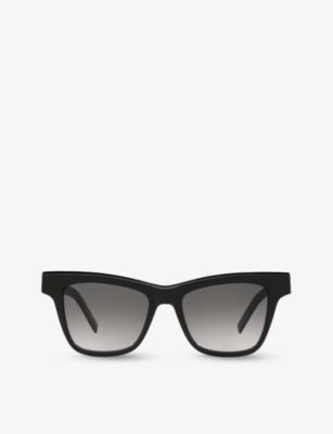 Saint Laurent Womens Ys000436 Rectangle-frame Acetate Sunglasses