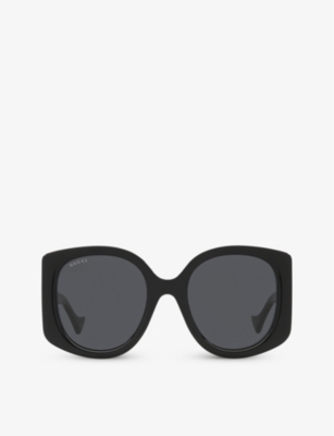 GUCCI: GG1257S rectangle-frame tortoiseshell acetate sunglasses