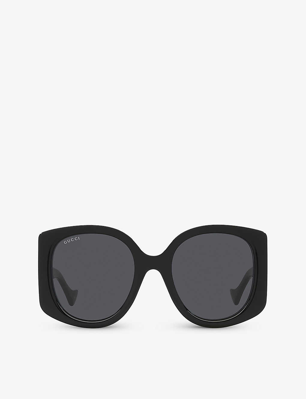 Gucci Womens Gg1257s Rectangle-frame Tortoiseshell Acetate Sunglasses