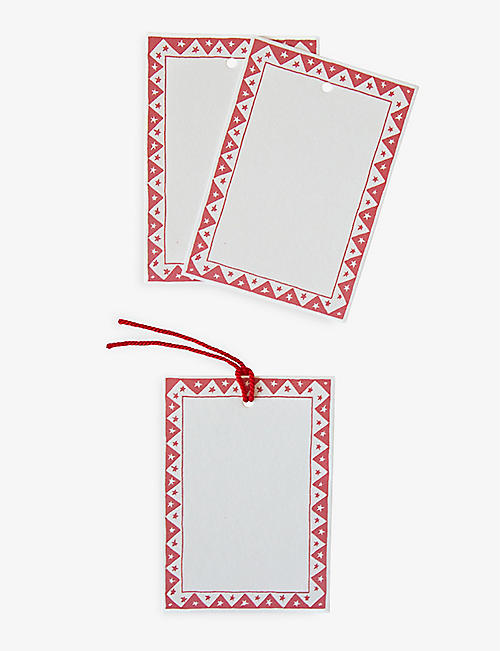 HEATHER EVELYN: Star border gift tags pack of eight 10cm
