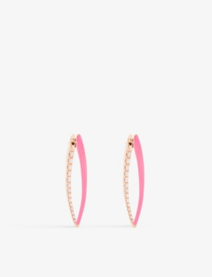 MELISSA KAYE: Cristina large 18ct yellow-gold and 0.92ct brilliant-cut diamond earrings
