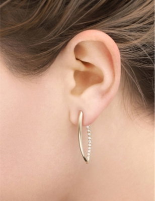 MELISSA KAYE: Cristina medium 18ct yellow-gold and 0.57ct brilliant-cut diamond earrings