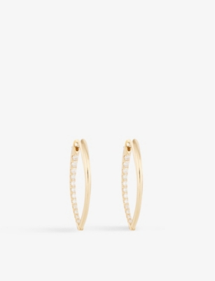 MELISSA KAYE: Cristina medium 18ct yellow-gold and 0.57ct brilliant-cut diamond earrings