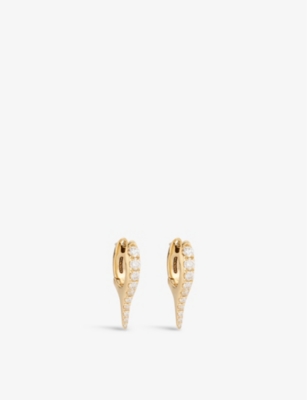 MELISSA KAYE: Lola Needle 18ct yellow-gold and 0.74ct brilliant-cut diamond earrings