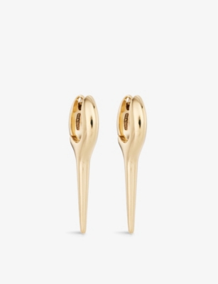 MELISSA KAYE: Lola Needle 18ct yellow-gold earrings