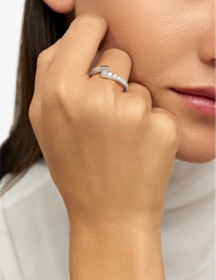 Shop Melissa Kaye Women's 18k White Gold Lola 18ct White-gold And 0.53ct Brilliant Cut Diamond Ring
