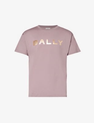 BALLY BRAND-PRINT CREWNECK REGULAR-FIT ORGANIC-COTTON T-SHIRT