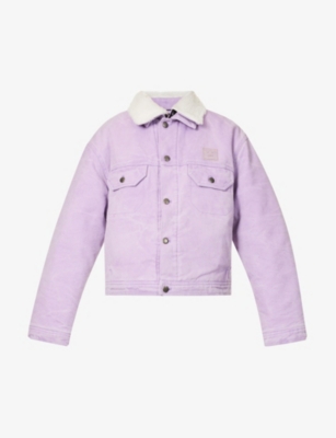 Topshop purple denim store jacket