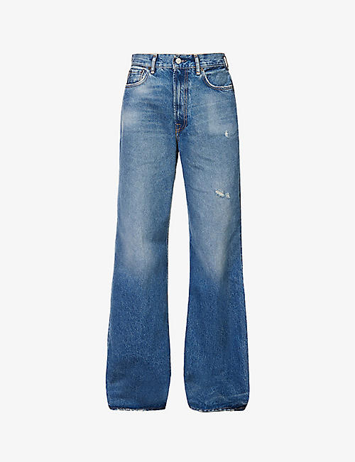 ACNE STUDIOS: 2022 wide-leg high-rise relaxed-fit jeans