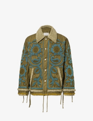 CRAIG GREEN - Floral-tapestry boxy-fit cotton jacket | Selfridges.com