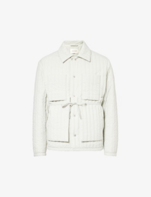 Craig Green Mens Chalk Patch-pocket Quilted Padded Shell Jacket In Chalk