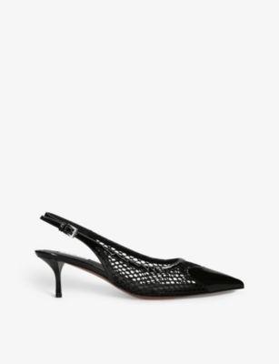 AZZEDINE ALAIA: Coeur 55 patent-leather slingback courts