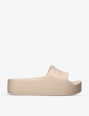 BALENCIAGA Mono platform rubber pool slides Selfridges