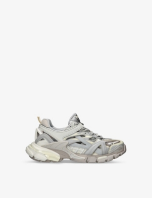 BALENCIAGA: Track 2 panelled chunky-soled mesh low-top trainers 2-8 years